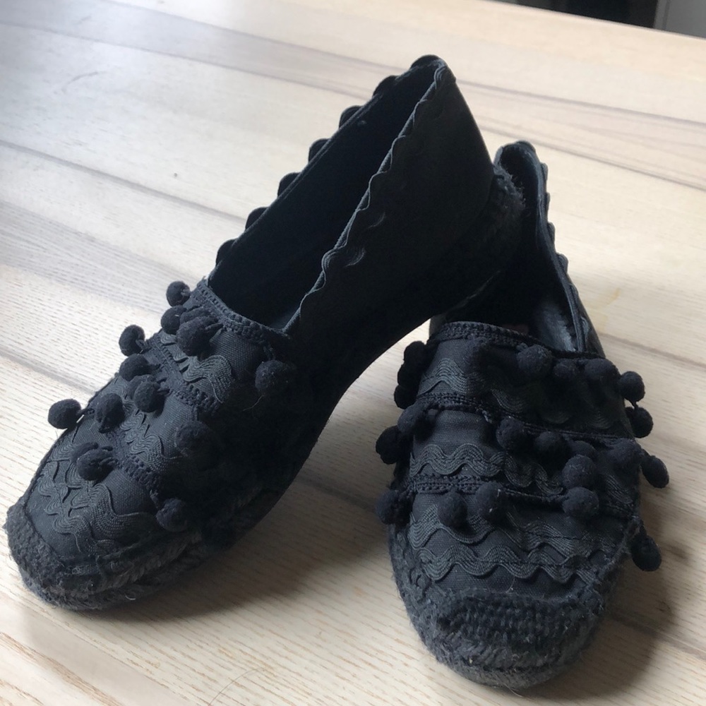 Maje Espadrilles with pom poms, size 7.5/ EU39